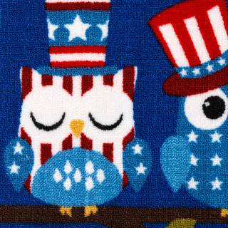 Thumbnail 2: Essential Elements Essential Elements 17x28 Americana Owls Accent Rug 