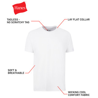 Thumbnail 2: Hanes Hanes Mens 3-Pk. Cotton Crew Neck Tagless T-Shirts 