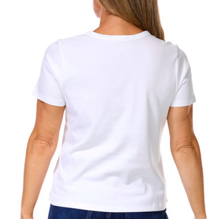 Thumbnail 3: Coral Bay Coral Bay Womens Solid Short Sleeve Half Dome Henley Top 