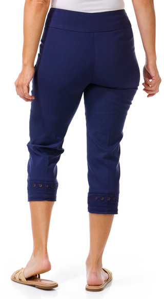 Thumbnail 3: Zac & Rachel Women's Eyelet Trim Capris 