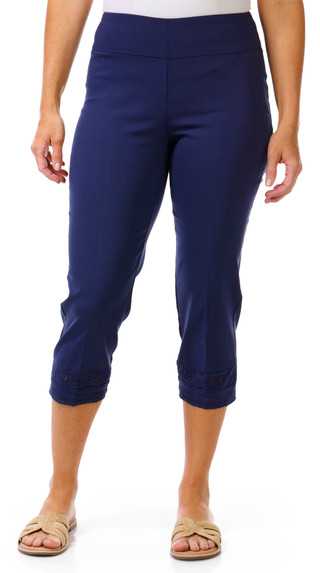 Thumbnail 1: Zac & Rachel Women's Eyelet Trim Capris 