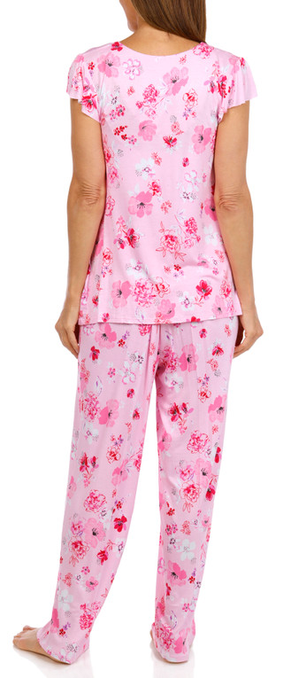 Thumbnail 2: Ellen Tracy Ellen Tracy Womens 2 Pc Short Sleeve Floral Sleepwear Set 
