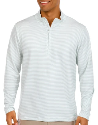 Thumbnail 1: REEL LEGENDS Reel Legends Mens Long Sleeve Panama Pucker 1/4 Zip Top 