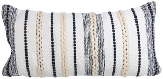 Thumbnail 1: LR HOME LR Home 14x28 Jute Cotton Stripe Decorative Pillow 
