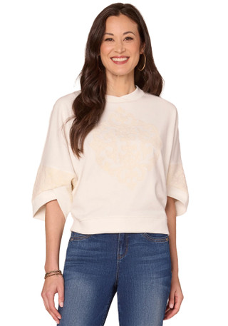 Thumbnail 1: Democracy Democracy Petite 3Q Domain Sleeve Knit Top 