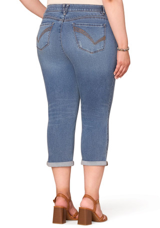 Thumbnail 2: Democracy Democracy Plus Ab-Solution High Rise Embroidered Capris 