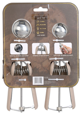 Thumbnail 2: GOURMET KITCHEN Gourmet Kitchen 2 Pc Cookie/Ice Cream Scoops Set 