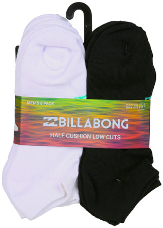 Thumbnail 1: BILLABONG Billabong Mens 8 Pk Cushioned Low Cut Socks 