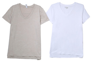 Thumbnail 1: 90 DEGREE BY REFLEX Yogalicious Womens Active 2 Pk City View Side Slit Tees 