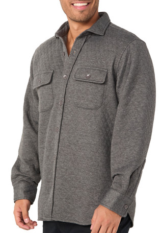 Thumbnail 3: TAILORBYRD Tailorbyrd Mens Long Sleeve Quilted Sweater Buttoned Shirt 