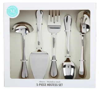 Thumbnail 1: Martha Stewart Martha Stewart 5 Pc Stainless Steel Hostess Set 