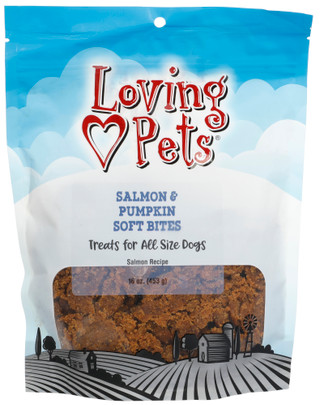 Thumbnail 1: Loving Pets Loving Pets 16 oz Salmon & Pumpkin Soft Bites 