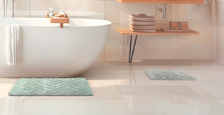 Thumbnail 3: Laundry Laundry Herringbone Cotton Viscose Bath Rug Set (2-Piece) 
