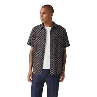 Thumbnail 1: Levi's Levi's Mens Short-Sleeve Geometric Pattern Shirt 