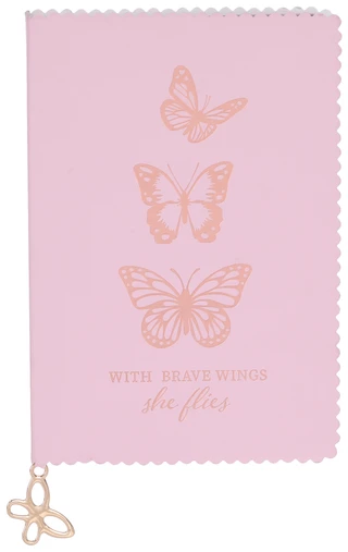 Thumbnail 1: VOTUM Votum Butterflies Bound Journal Notebook with Charm Dangle 