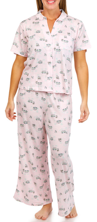 Thumbnail 2: Peanuts Peanuts Women's 2 Pc Snoopy Dune Buggy Sleepwear Set 