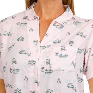 Thumbnail 4: Peanuts Peanuts Women's 2 Pc Snoopy Dune Buggy Sleepwear Set 
