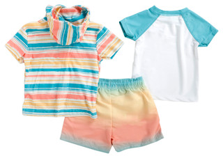 Thumbnail 2: STITCH AND STONE Stitch & Stone Toddler Boys 3 Pc Swim Trunks Set 