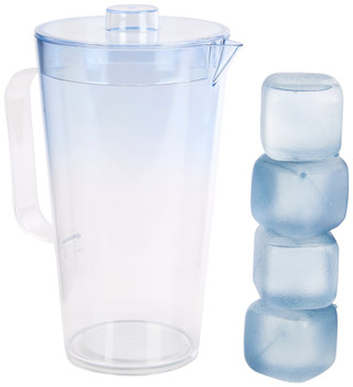 Thumbnail 3: CORE HOME Core Home 2.1 L Clear Ombre Pitcher & Reusable Ice Cubes 