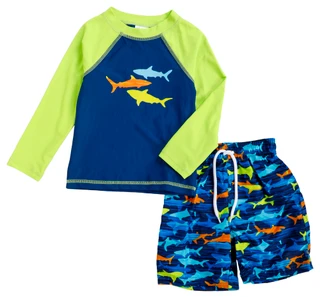 Thumbnail 1: Floatimini Floatimini Little Boys 2 Pc Swim Shorts Set 