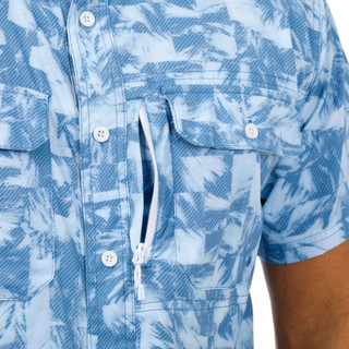Thumbnail 4: REEL LEGENDS Reel Legends Mens Short Sleeve Woven Print Shirt 