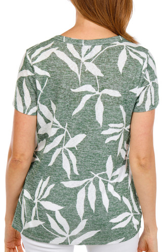 Thumbnail 2: BOBEAU Bobeau Womens Short Sleeve Side Tie Top 