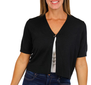 Thumbnail 1: Kathy Ireland Kathy Ireland Womens Short Sleeve Single Button Shrug 