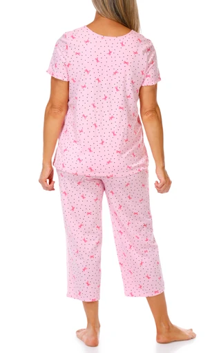 Thumbnail 2: Cuddl Duds Cuddl Duds Womens 2 Pc Short Sleeve Print Pajama Pants Set 
