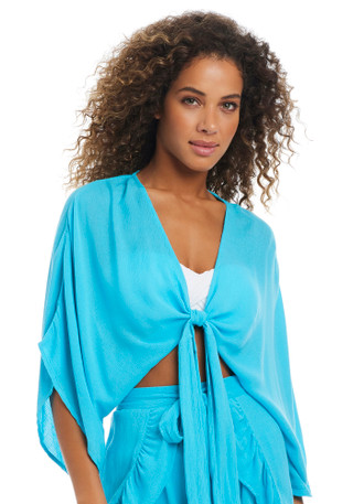 Thumbnail 1: Bleu Rod Beattie Bleu Rod Beattie Womens Long Sleeve Cover Up Top 