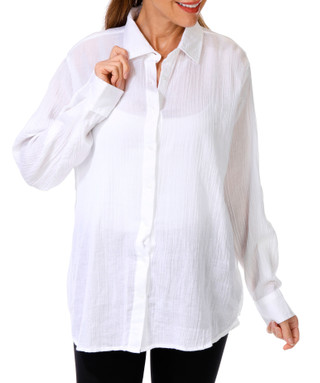 Thumbnail 3: SENSEA Sensea Womens Long Sleeve FL Graphic Button Down Top 