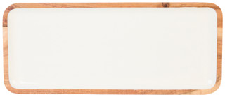 Thumbnail 2: AVA Ava Rectangular Wood & Enamel Platter 