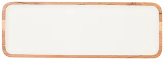 Thumbnail 2: AVA Ava Rectangular Wood & Enamel Platter 