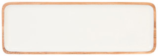 Thumbnail 2: AVA Ava Rectangular Wood & Enamel Platter 