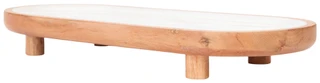 Thumbnail 2: AVA Ava Footed Wood & Enamel Platter 