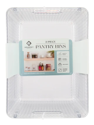 Thumbnail 2: GOURMET KITCHEN 3 pk Pantry Bins 