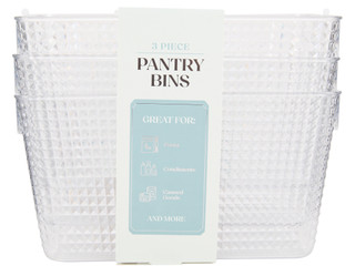 Thumbnail 1: GOURMET KITCHEN 3 pk Pantry Bins 