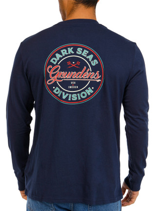Thumbnail 1: GRUNDENS Grundens Mens Long Sleeve Dark Seas Graphic T-Shirt 