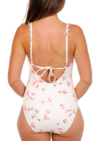 Thumbnail 2: Cece Cece Womens Floral Print One Piece Swimsuit 