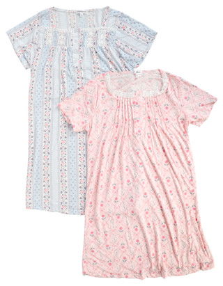 Thumbnail 1: Catherine Malandrino Catherine Malandrino 2 Pk Womens Print Night Gown Set 