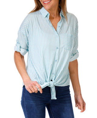 Thumbnail 1: Pool Blue/Ivory Mixed Stripe