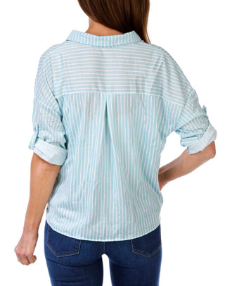 Thumbnail 2: Pool Blue/Ivory Mixed Stripe