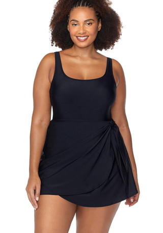 Thumbnail 3: RAISINS Raisins Plus Calabria Side-Tie Swimdress 