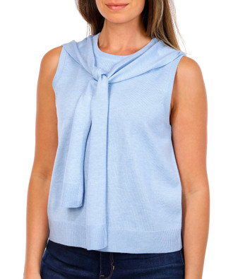 Thumbnail 1: Cece Cece Womens Sleeveless Solid Shoulder Wrap Top 