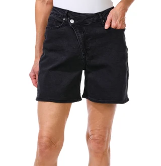 Thumbnail 1: Vigoss Junior's Cross Waist Denim Shorts 