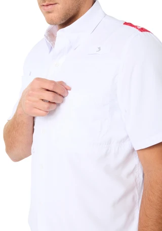 Thumbnail 4: REEL LEGENDS Reel Legends Mens Woven Saltwater Florida Flag Shirt 