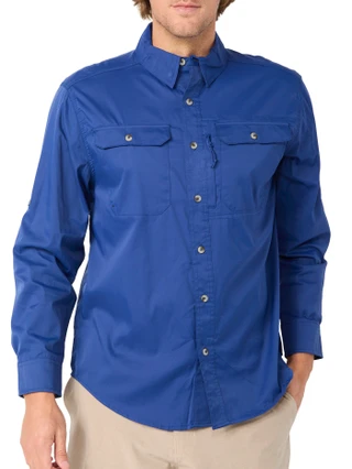 Thumbnail 1: REEL LEGENDS Reel Legends Mens Long Sleeve Water Woven Solid Shirt 