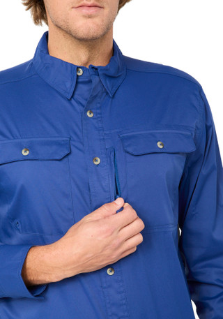 Thumbnail 3: REEL LEGENDS Reel Legends Mens Long Sleeve Water Woven Solid Shirt 