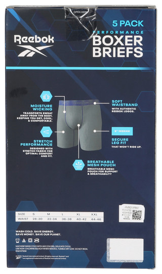 Thumbnail 2: Reebok Reebok Mens 5 Pk Performance Boxer Briefs 