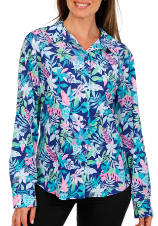Thumbnail 3: REEL LEGENDS Women's Outdoor Wayfinder Long Sleeve Button Front Top 