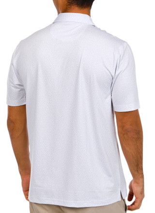 Thumbnail 2: Greg Norman Collection Greg Norman Mens Abstract Shark Tooth Print Golf Polo Shirt 
